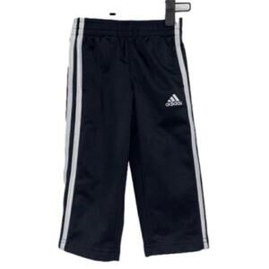 ⭐️3/$20 Boys Adidas Black and White Stripe Track Jogger Pants 2T